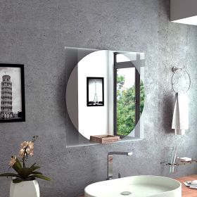 Mirror Mundip, With Sandblasting Borders, Square Shape (Color: as Pic)